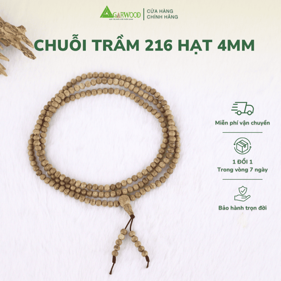 VÒNG TRẦM CHUỖI 216 HẠT 4mm